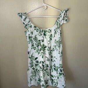 Abercrombie and Fitch, green and white floral dress